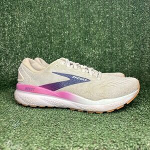 Brooks Ghost 15 DNA Loft Cushion Neutral Running Shoes Grey Pink Womens Sz 8.5 B